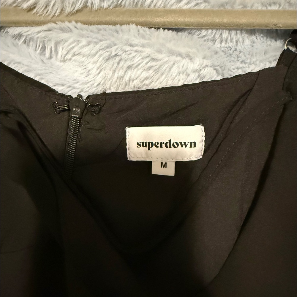 superdown Black Strappy Maxi Dress with High Thigh Slit - Picture 4 of 4